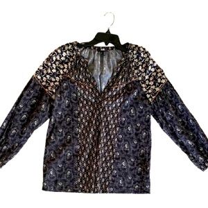 PAIGE California Lifestyle Julienne Raglan Floral Blouse